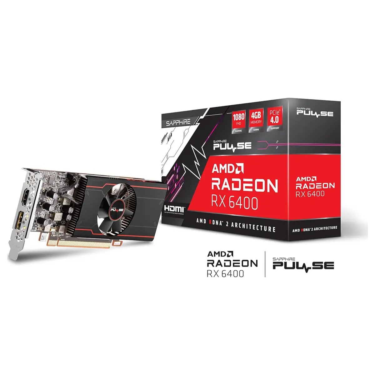 Sapphire PULSE AMD Radeon RX 6400 Video Graphics Card, 4GB GDDR6 64-Bit, PCI-Express 4.0x4, 11315-01-20G - Image 4